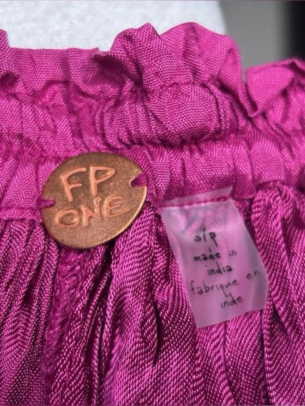 FREE PEOPLE Charm Shine Mini skirt  NWT  SMALL RASPBERRY color❤️